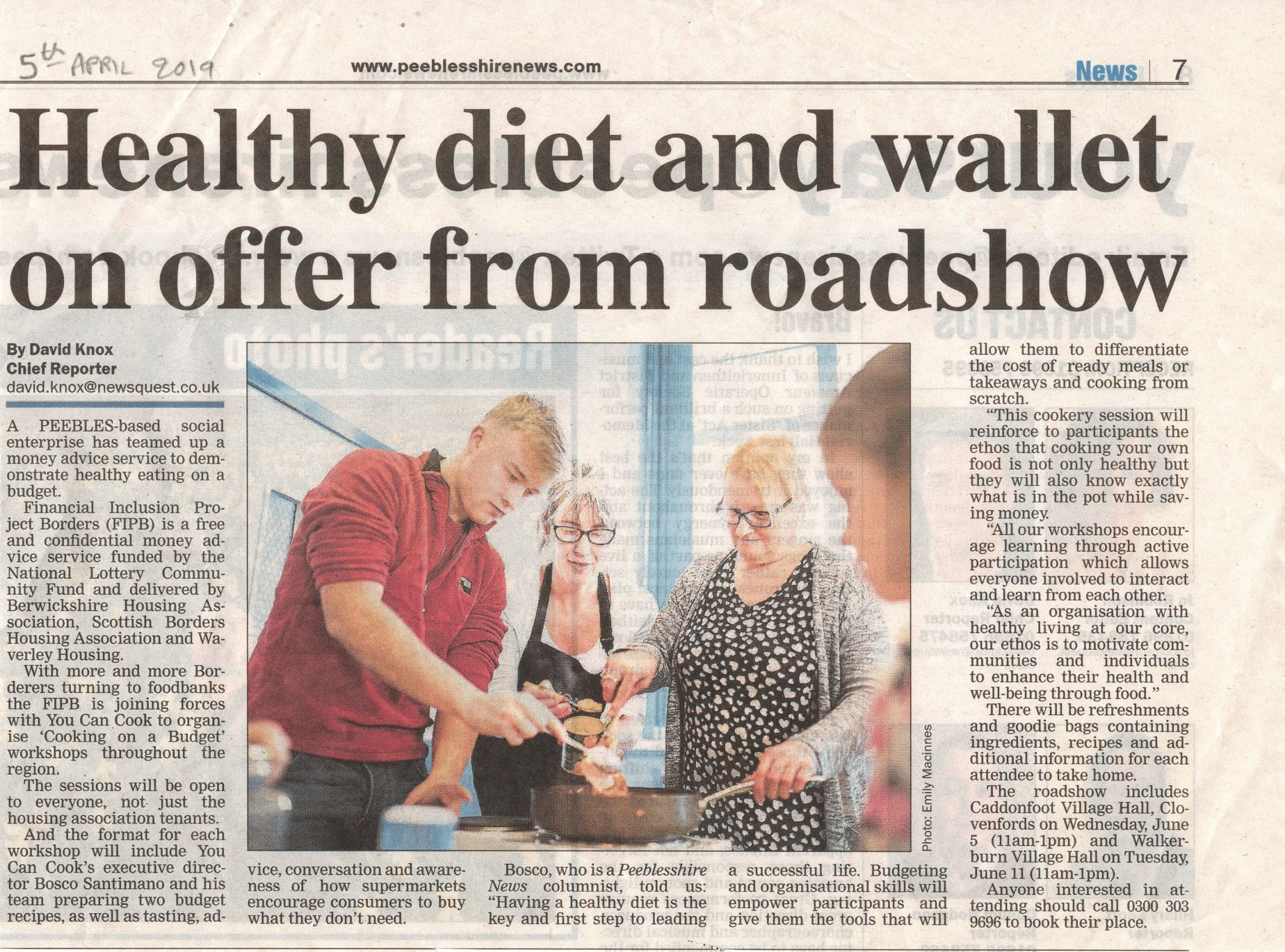 Press Clipping: Healthy diet and wallet on offer from roadshow