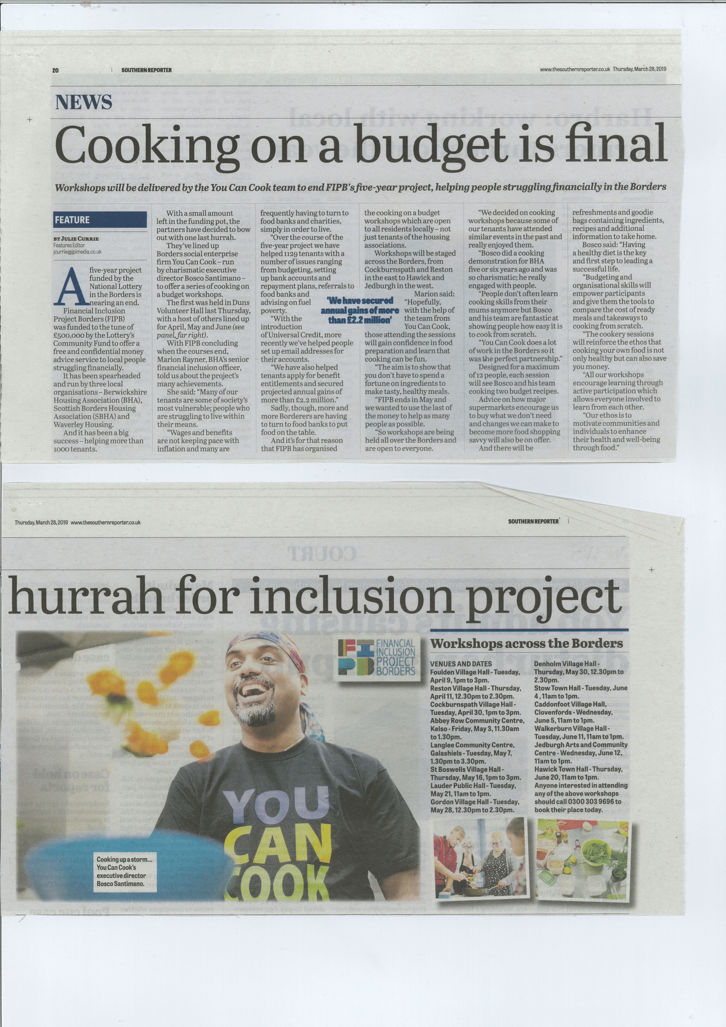Press Clipping: Cooking on a budget is final