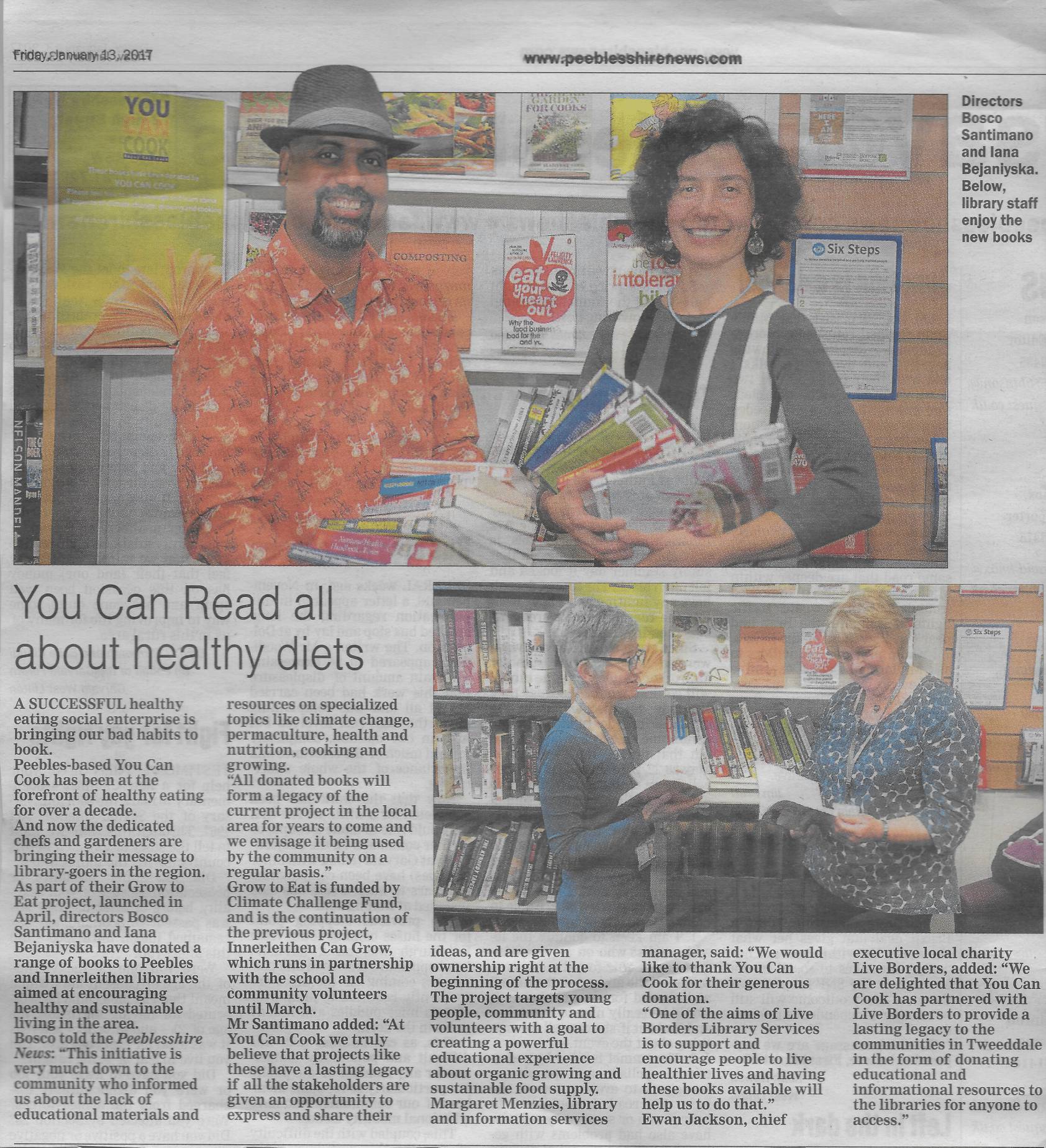 Press Clipping: You Can Read all about healthy diets