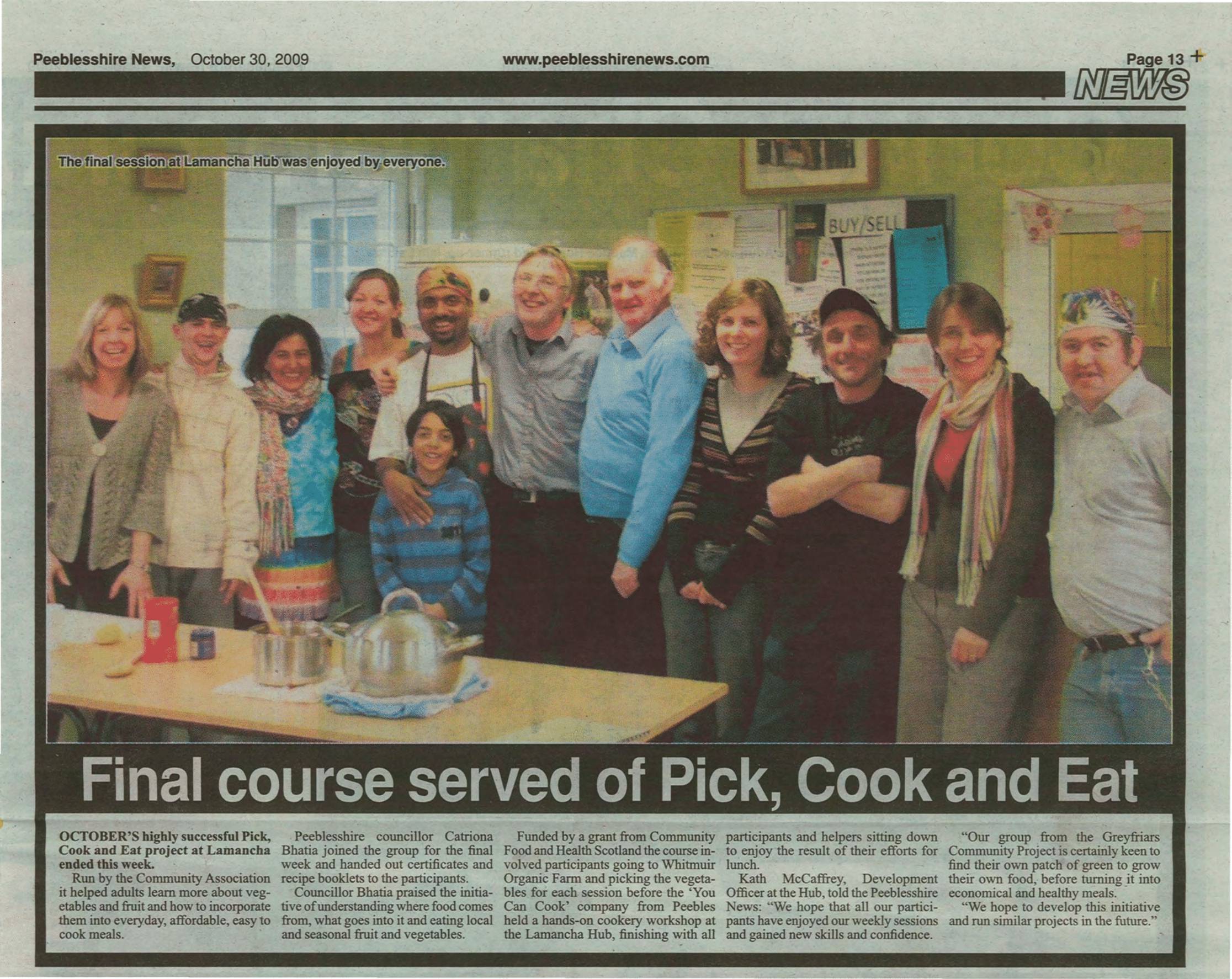 Press Clipping: Final course served of Pick, Cook and Eat